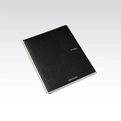 Bilježnica Fabriano Ecoqua original A4 90g 70L spiralna crte nero/crna 19290209-0