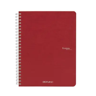 Bilježnica Fabriano Ecoqua original A5 90g 70L spiralna kocke cherry/trešnja 19148103-0