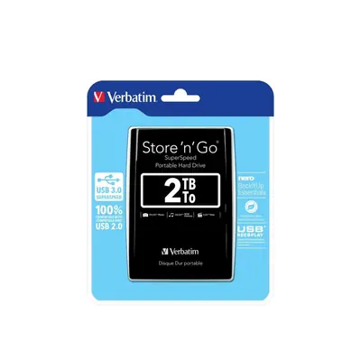 Externi hard disk Verbatim USB 3.0 2,5" 2Tb black #53177