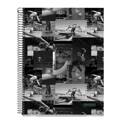 Kolegij blok Miquelrius A4 70g 140L spiralni kocke Extra rigid cardboard lifestyle skate park MR4195-0