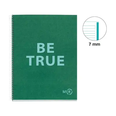 Kolegij blok Miquelrius A4 90g 80L spiralni crte Recycled cardboard be eco emerald MR46888-0