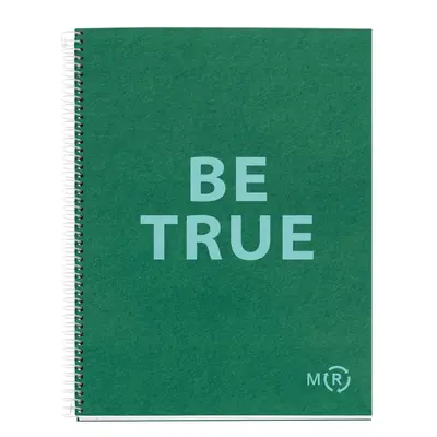 Kolegij blok Miquelrius A4 90g 80L spiralni crte Recycled cardboard be eco emerald MR46888-1