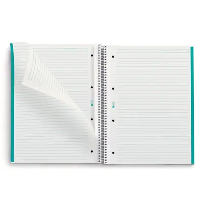 Kolegij blok Miquelrius A4 90g 80L spiralni crte Recycled cardboard be eco emerald MR46888-2