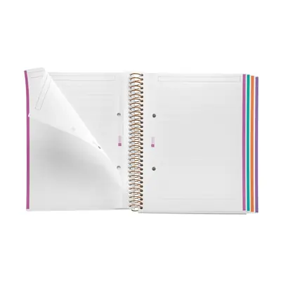 Kolegij blok Miquelrius A5 70g 120L spiralni crte Extra rigid cardboard lifestyle zig zag mallorca MR4186-2
