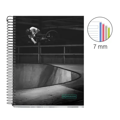 Kolegij blok Miquelrius A5 70g 140L spiralni crte Extra rigid cardboard lifestyle skate park MR4198-0