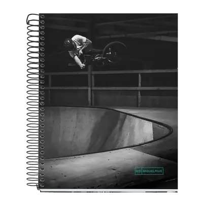 Kolegij blok Miquelrius A5 70g 140L spiralni crte Extra rigid cardboard lifestyle skate park MR4198-1