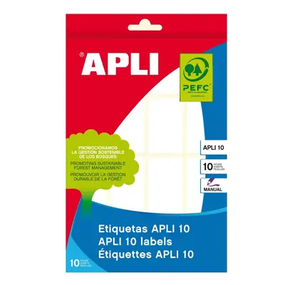 Naljepnica Apli 25x40mm za ručni ispis bijela 10L 1646