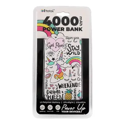 Prijenosni punjač iTotal 4000mAh unicorn CM3418-1