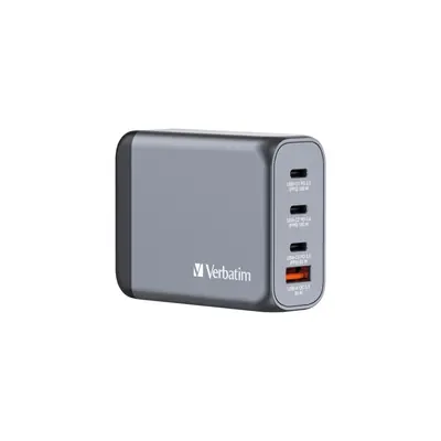 Punjač zidni Verbatim GaN #32202 2xUSB-C/PD 100W/1xUSB-A QC 3.0 (EU/UK/US)