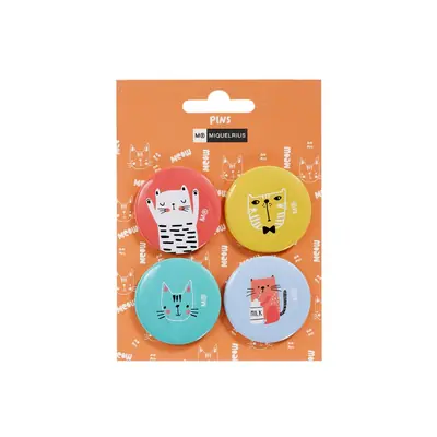 Set Miquelrius bedž sa zihericom Cat rules sortirano fi40mm 4/1 MR13186
