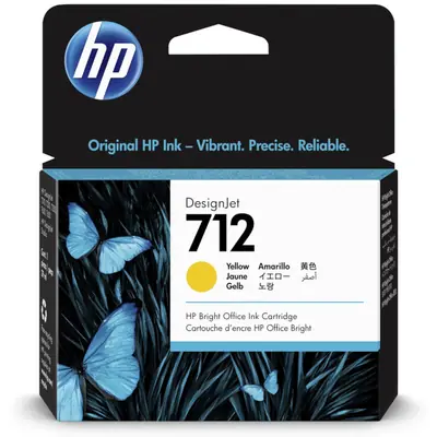 Tinta HP 3ED69A 712 yellow Design jet T630/T650/T230/T250/T650 29ml