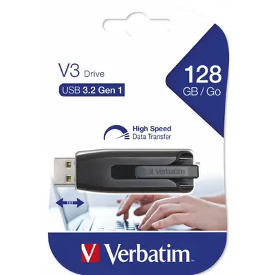 USB stick Verbatim 3.2 #49189 128Gb storengo v3 black