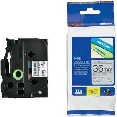 Vrpca Brother p-touch TZEM961 36mm silver/black