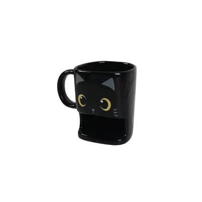 Šalica iTotal s džepom za keks Cat crna XL1901-0