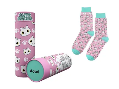 Čarape iTotal Cats bijele XL2824