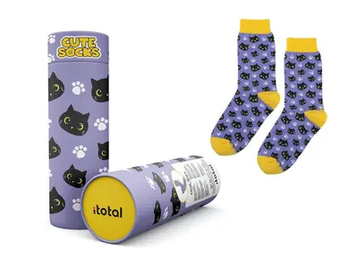 Čarape iTotal Cats crne XL2822
