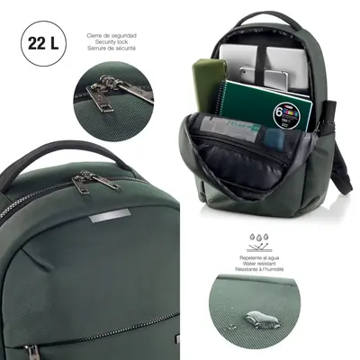 Ruksak za prijenosno računalo Miquelrius zeleni 16"M 38x46x13cm MR16981-2