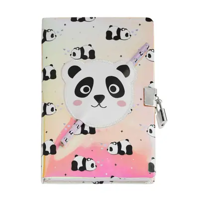 Dnevnik Miquelrius s ključem Back2Fun holographic Panda MR7584-0