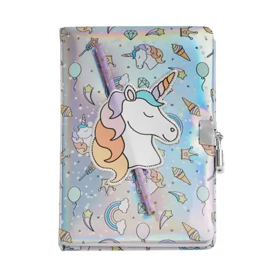 Dnevnik Miquelrius s ključem Back2Fun holographic Unicorn MR7582-0