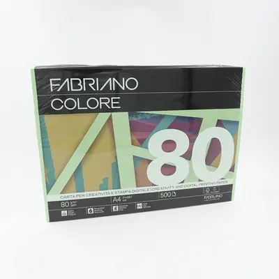 Paper Fabriano colore A4/80g verde pisello 500L 74221297