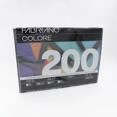 Papir Fabriano Colore A4/200g nero 100L 78321297 bright