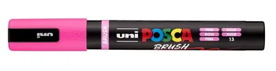 Marker Uni pc-5br brush Posca rozi-1