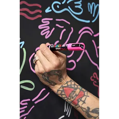 Uni pak marker Posca pc-5br brush osnovne boje 8/1 plastic free pakiranje-5