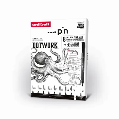 Marker Uni pin gift set Dotwork + tehnička ol M5-228 u kutiji 8/1