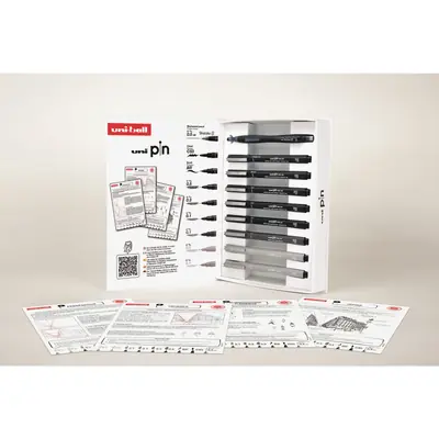 Marker Uni pin gift set Urban sketching + tehnička ol M5-228 u kutiji 8/1-1