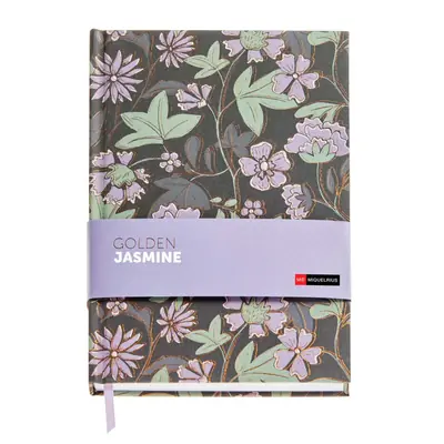 Notes Miquelrius A5 Golden Jazmine Cvjetna tkanina 96L 80g/m2 čista MR8305-0