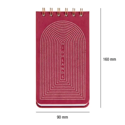 Blok Miquelrius 90x160mm Highland Days spirala gore Crveni baršun 70L 80g/m2 crte MR7773-2