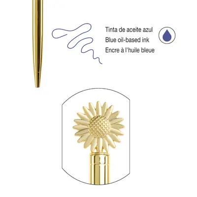 Kemijska olovka Miquelrius Golden Jazmine metalna plavi ispis Tratičnica MR12049-3
