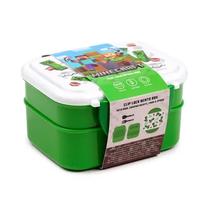 Bento kutija za ručak s priborom Puckator Minecraft Creeper & TNT LBOX103-1