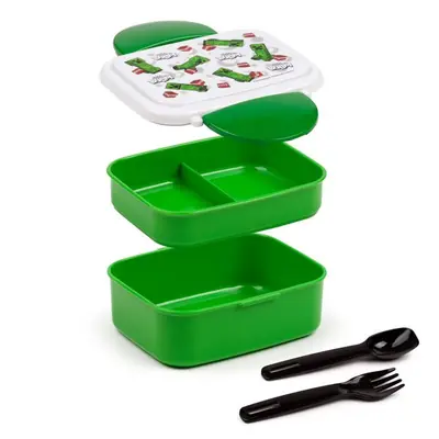 Bento kutija za ručak s priborom Puckator Minecraft Creeper & TNT LBOX103-3