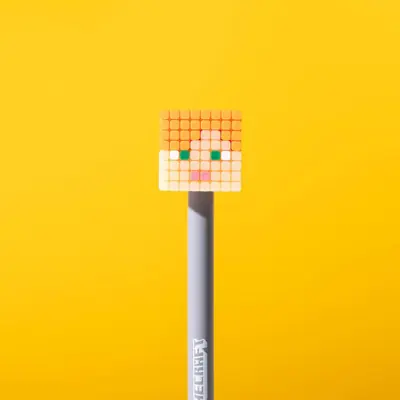 Kemijska olovka Puckator Minecraft s gumenim ukrasom (Alex/Steve/Creeper/Enderman) sortirano 24/1 PEN209-4