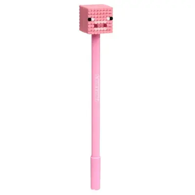 Kemijska olovka Puckator Minecraft s gumenim ukrasom (Pig/Bee/Zombie/Skeleton) sortirano 24/1 PEN254-4