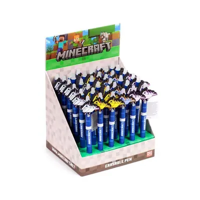 Kemijska olovka Puckator piši briši s PVC Minecraft ukrasom sortirano 36/1 PEN289-0