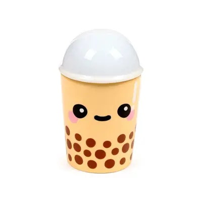 Keramička šalica s poklopcem Puckator Foodiemals Boba čaj s mjehurićima 300 ml LMUG19-4