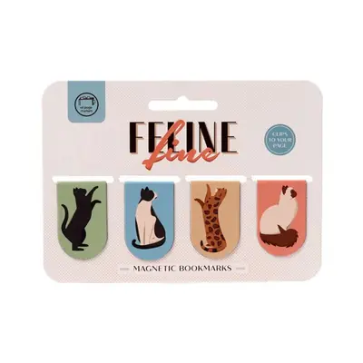 Set magnetskih označivača za stranice Puckator Feline Fine Cats (knjižne oznake) 24/1 BOOK18-1