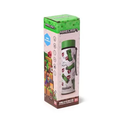 Termalna boca Puckator Minecraft SSS BOOM s digitalnim termometrom 450 ml BOT240-1