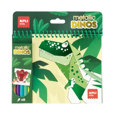 Bojanka Apli Metallic Dinos sa flomasterima 20574