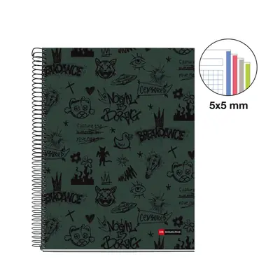 Kolegij blok Miquelrius A4 70g 120L spiralni kocke Lifestyle Not Boring MR4472-1