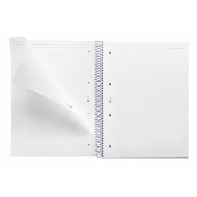 Kolegij blok Miquelrius A4 90g 80L spiralni crte Between the lines Mauve MR4522-2