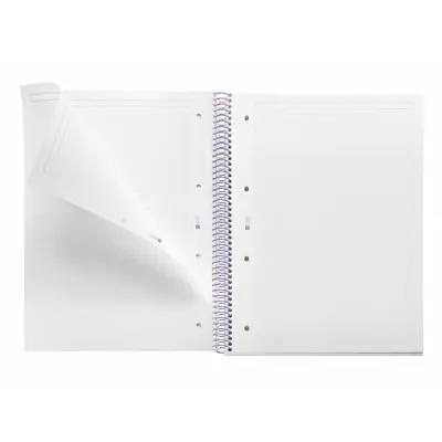 Kolegij blok Miquelrius A4 90g 80L spiralni kocke Between the lines Mauve MR4514-2