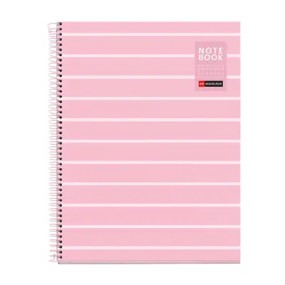 Kolegij blok Miquelrius A4 90g 80L spiralni kocke Between the lines Pink MR4512-0