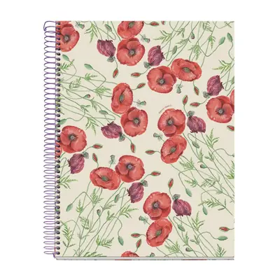 Kolegij blok Miquelrius A4 90g 80L spiralni kocke Entredos Papaver Rhoedas MR4500-0