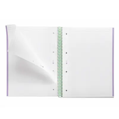 Kolegij blok Miquelrius A4 90g 80L spiralni kocke Gradient Lavender & Green MR4444-2