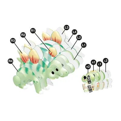 Puzzle 3D Apli Dinos Stegosaurus 20037-2
