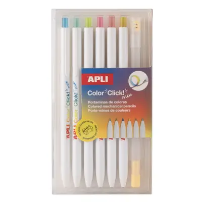 Tehnička olovka Apli višebojne Color Click Mix blister 6/1 20550