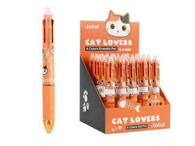 Kemijska olovka iTotal piši briši Cat narančasta 4 boje 25/1 XL1806C